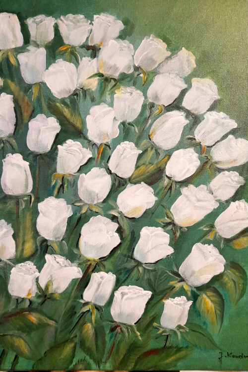 Bukiet kwiatów - białe róże