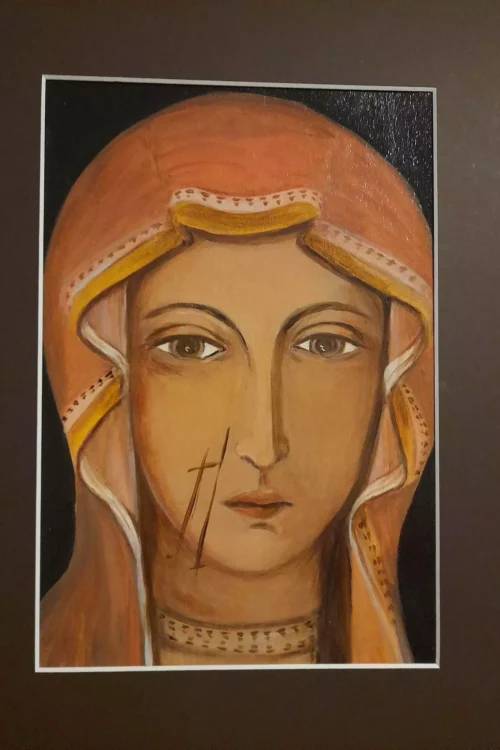 Matka Boska Częstochowska – obraz akrylowy na kartce bawełnianej