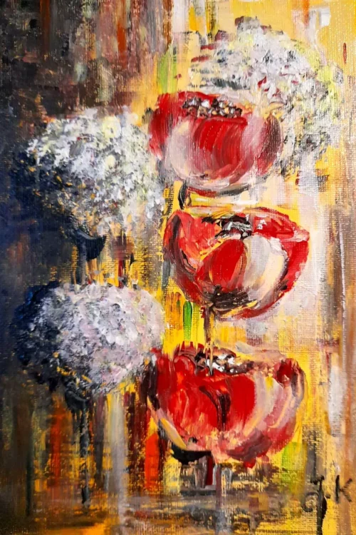 Hortensje i tulipany