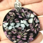 Naszyjnik - Wrzosiec i kamień