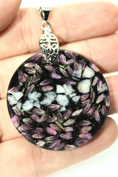 Naszyjnik - Wrzosiec i kamień