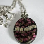 Naszyjnik - Wrzosiec i Gipsówka