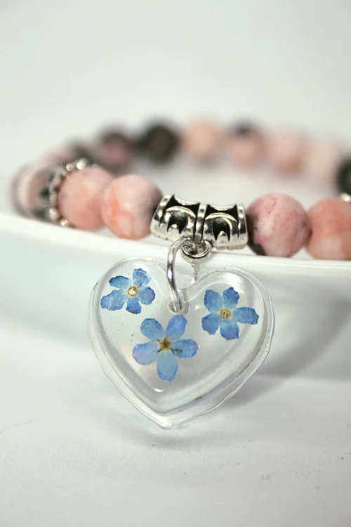 Bransoletka z niezapominajkami