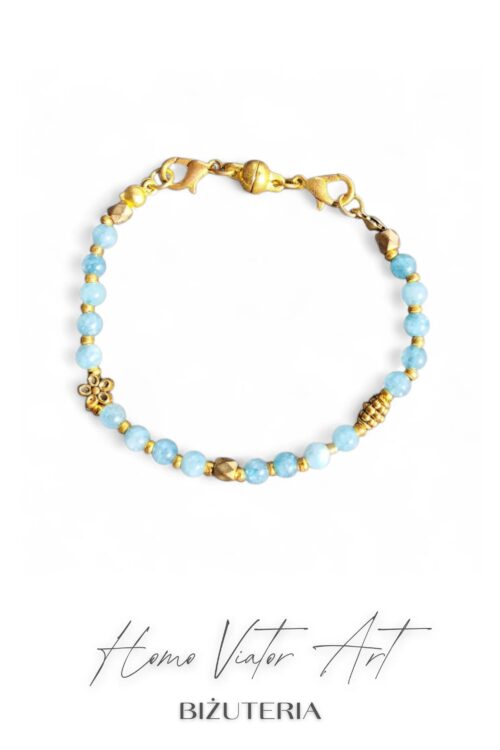 Bransoletka z kamieni chalcedonu. 18 cm.