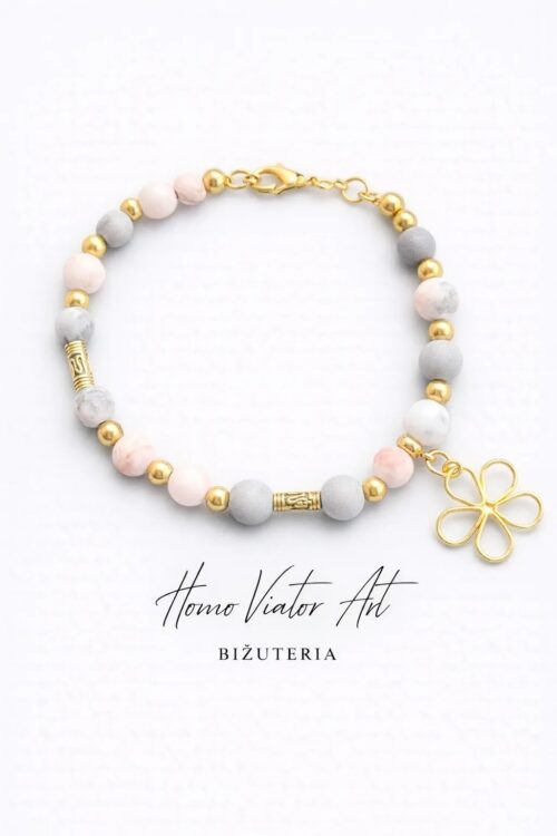 Bransoletka z kamieni jaspisu. 18,5 cm