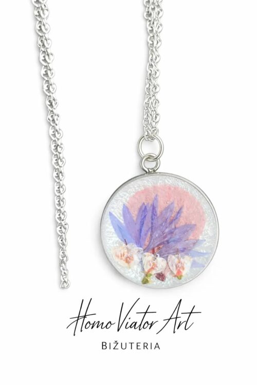 Naszyjnik z makami i chabrami