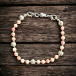 Bransoletka z kamieni naturalnych jasposu. 21 cm.