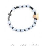 Różaniec z akwamarynu #1- 18 cm