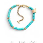 Bransoletka z kamieni turkusu. 17,5 cm + przedłużka.