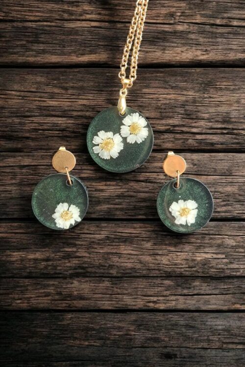 Komplet z suszonymi kwiatami