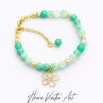 Bransoletka z kamieni Agatu.  16 cm + przedłużka