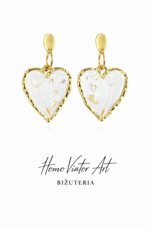 Złote serca z dmuchawcami