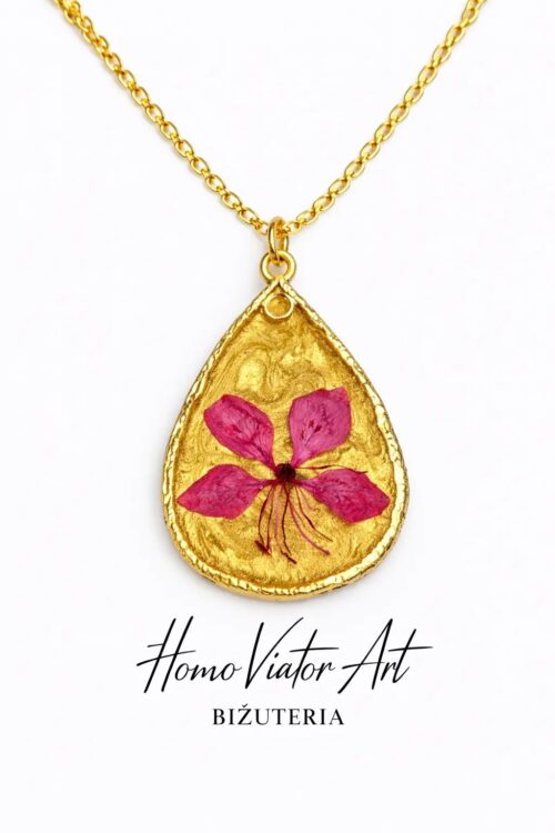 Wisior z gaurą różową