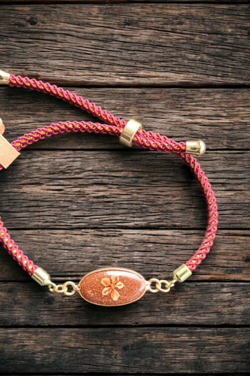 Bransoletka z Red Golden Sand i mini gaurą