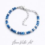 Bransoletka z chalcedonu.  14,5 cm + przedłużka