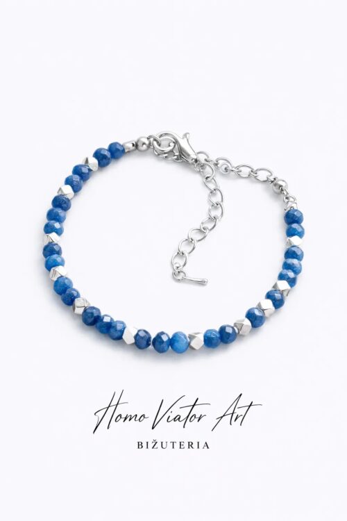 Bransoletka z chalcedonu.  14,5 cm + przedłużka