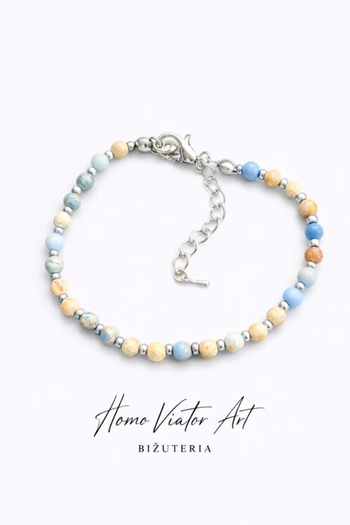 Bransoletka z jaspisu. 17 cm + przedłużka