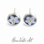 Sztyfty z niezapominajkami - kolor srebrny