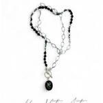 Naszyjnik łączony z agatu z gaurą