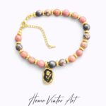 Bransoletka z kamienia różanego | 21 cm + przedłużka