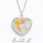 Naszyjnik z hortensjami w sercu