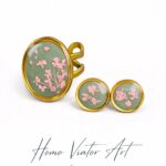 Komplet biżuterii z dziką marchwią