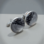 Spinki do mankietów z żywicą – szare, eleganckie