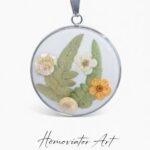 Naszyjnik z paprotkami i muszlami | 50 cm | Homo Viator Art