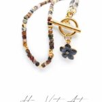 Naszyjnik z kamienia pietersite z zawieszką | 52 cm