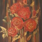 „Róże w złotych refleksach”