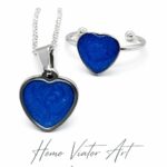 Komplet biżuterii – kobaltowy niebieski