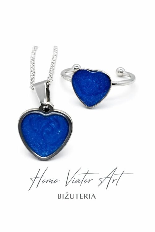 Komplet biżuterii – kobaltowy niebieski