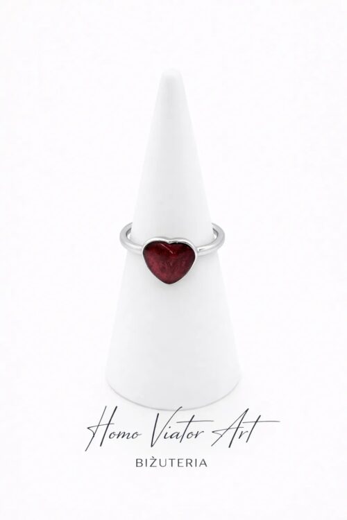 Pierścionek regulowany – serce