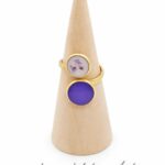 Pierścionek z dziką marchewką – kolor złota