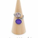 Pierścionek z dziką marchewką – kolor srebra