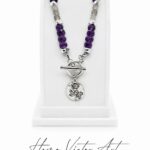 Ametystowa Róża – naszyjnik z ametystem i labradorytem