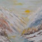 Górski świt – pejzaż 30 × 40 cm