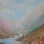 „Cisza doliny” – akryl na płótnie 30 × 40 cm