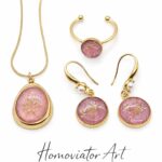 Komplet biżuterii z dziką marchewką