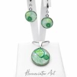 Komplet biżuterii z motywem limonki