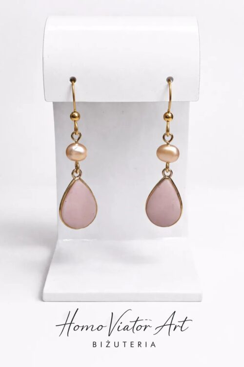 kolczyki perły słodkowodne żywica pastelowe złote stal chirurgiczna