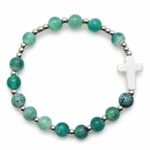 Różaniec na rękę z krzyżykiem – agat | ok. 16