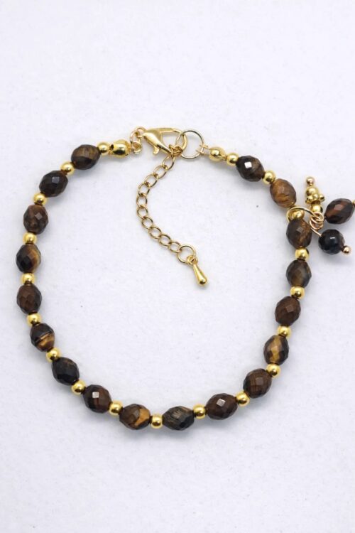 Bransoletka z tygrysim okiem | 18,5 cm + przedłużka